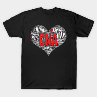 Certified nursing assistant CNA Heart Healthcare Profession graphic T-Shirt